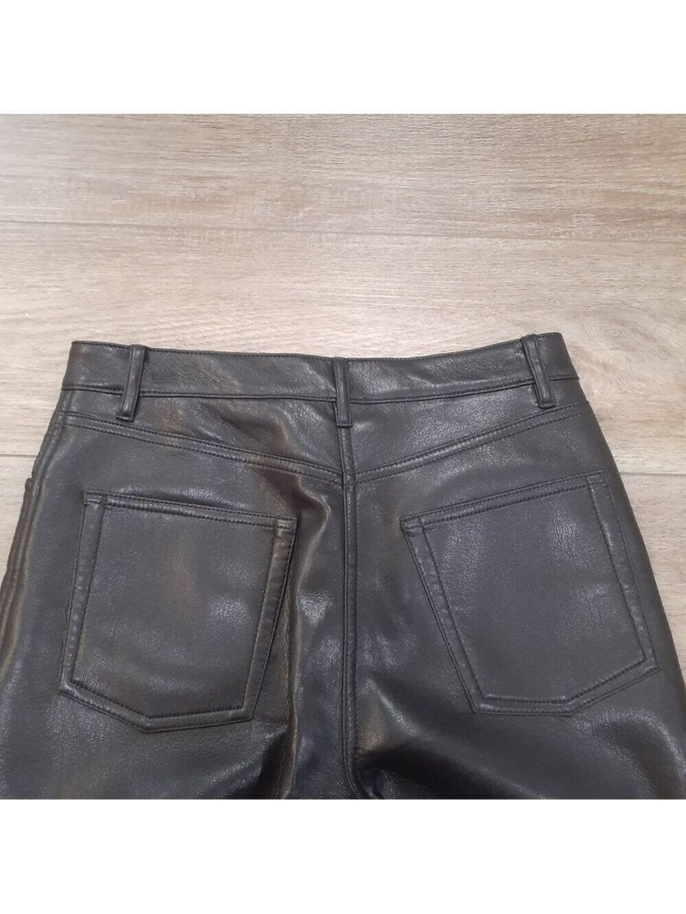 NWOT Wilfred Melina Straight Leg Vegan Leather Pant in Black - Picture 6 of 9